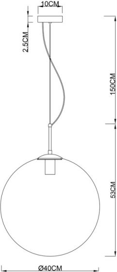 Подвесной светильник Arte Lamp Volare A1564SP-1PB в форме шара