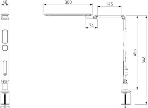 Настольная лампа led пластиковая арматура на струбцине с календарем LED Elektrostandard TL70230 Intelligent черный