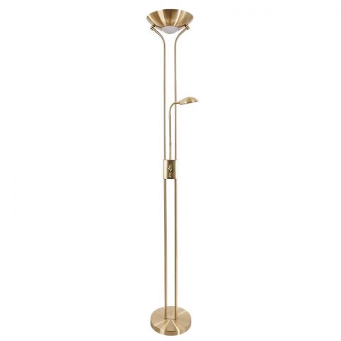 Торшер напольный с 1 лампой светодиодный с лампой для чтения Arte Lamp Duetto A4329PN-2PB