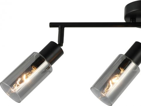 Настенно-потолочный спот Escada Sector 10172/3A Chrome 3x40Вт E14, металл/стекло, черный/дымчатый