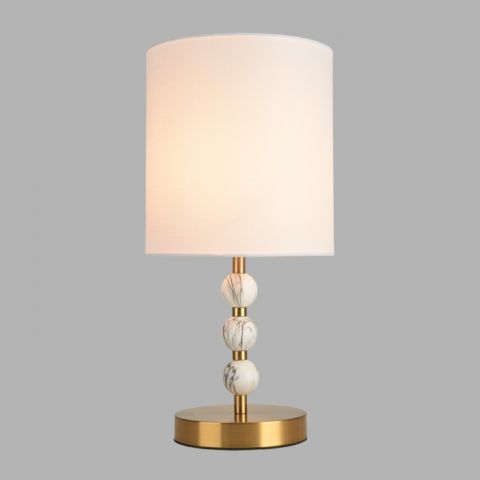 Настольная лампа Lumion Torry 8441/1T французское золото/белый металл /текстиль E14 40W 220V