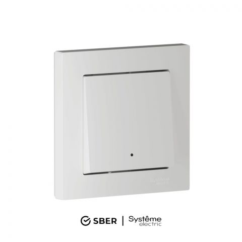 1-кл. выключатель с подсв., Zigbee, сх.1, L+N, 10А, мех