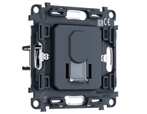 Механизм розетки Ethernet RJ-45 экранированной с автоматической защитной шторкой