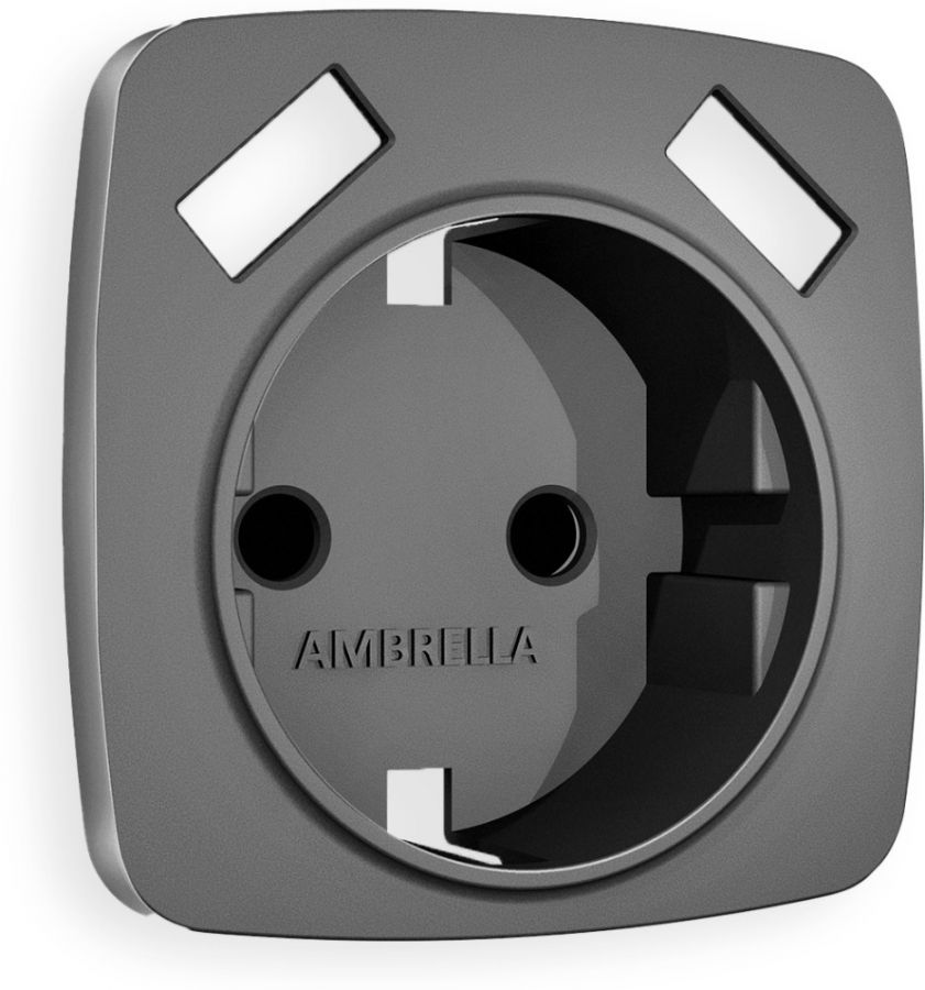 Лицевая панель для электрической розетки с заземлением со шторками 2USB A+A