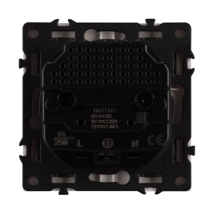 Розетка зк со шторками с USB тип C+С софт-тач SCT-MUCC-SFPL (250V, 16A)