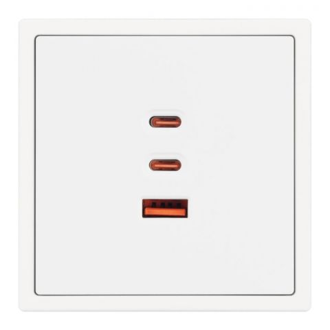 Розетка тип А+С+С софт-тач USB SCT-MUACC-SFPL-FC (65W, QC3)