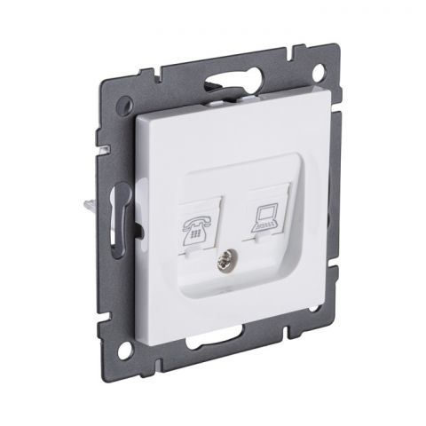 Розетка двойная RJ11 + RJ45