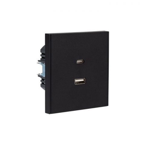 Розетка USB-A+Type-C 3А с функцией быстрой зарядки
